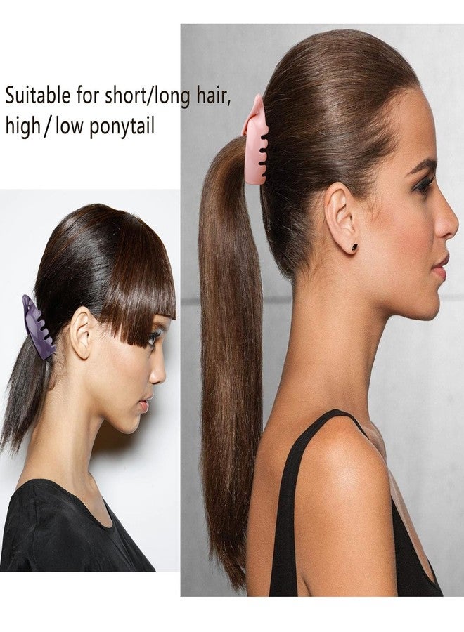 Hapdoo 4PCS Small Banana Clip for High Ponytail, Banana Clips for Thin Hair Strong Hold Bun Holder Jaw Barrettes for Women and Girls - Image 5